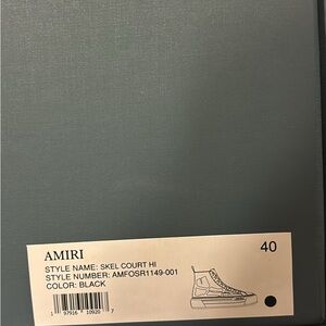 AMIRI Skel Court Hi Sneakers - Black